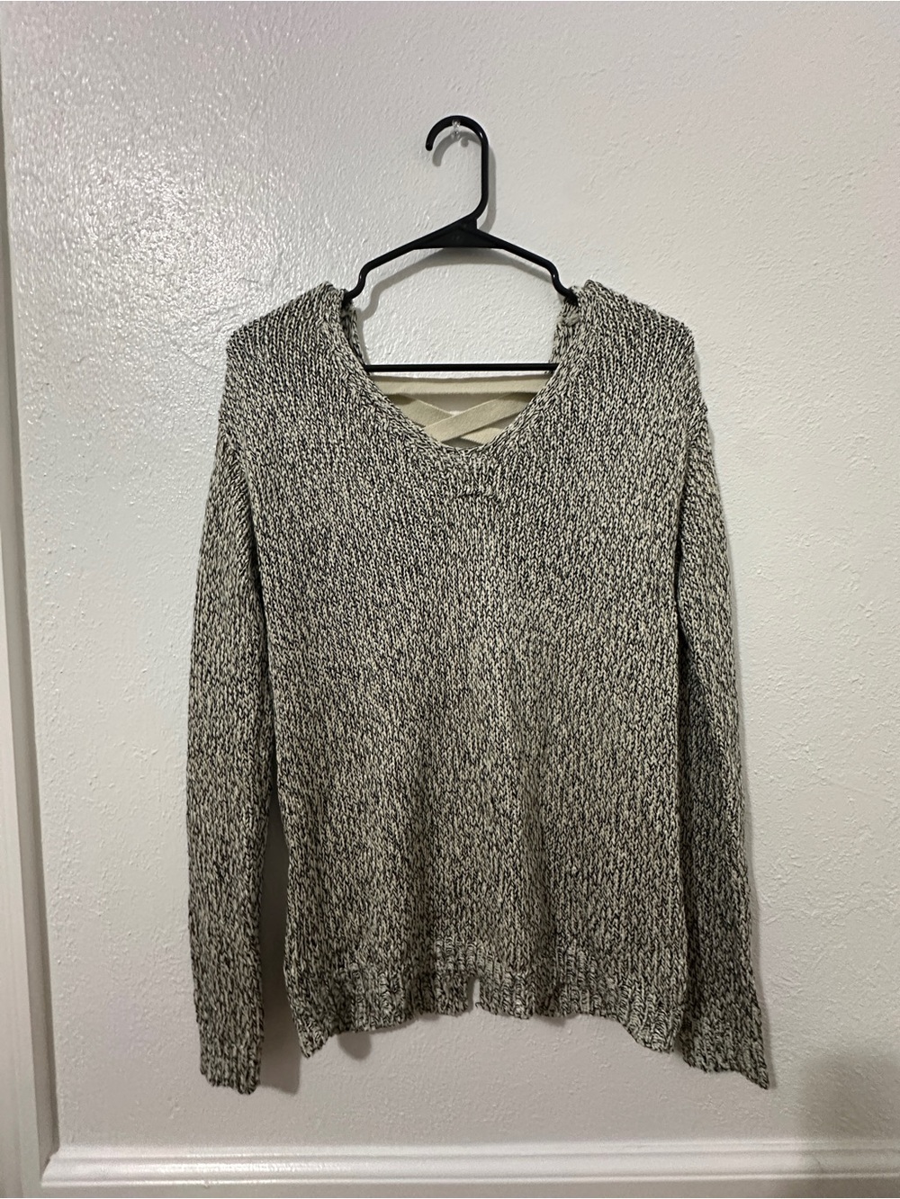 Alya Marled Knit V-Neck Sweater